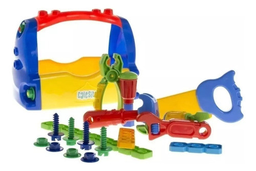 Caja De Herramientas Juguete Casco Accesorios Calesita 1