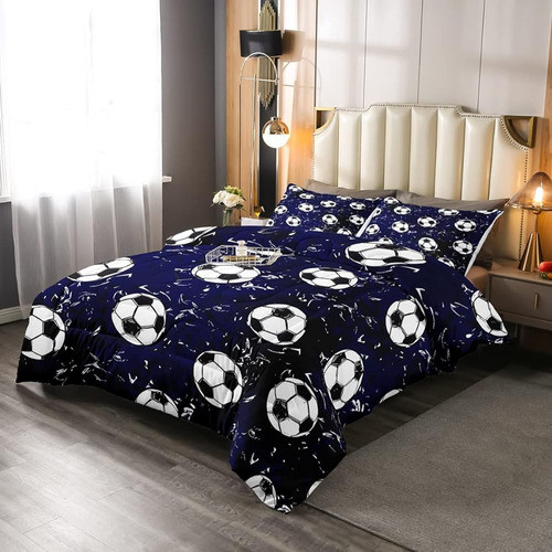 Feelyou Conjunto De Edredón De Fútbol Para Niñas, Niños, Niñ 1