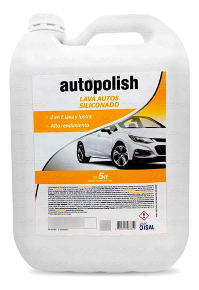 Autopolish Shampoo Auto Siliconado P/ Uso Manual X 5 Lts 0