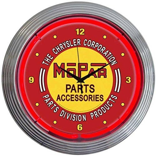 Neonetics Mopar Reloj De Pared De Neon Vintage 15 Pulgadas 0