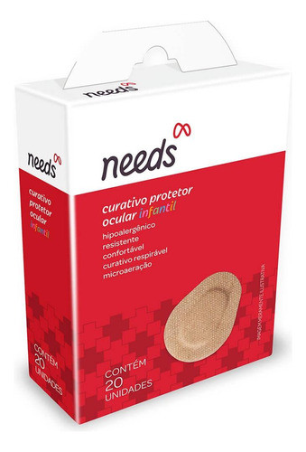 Kit 5 Protetor Ocular Infantil Needs Cor Bege Com 20unidades 1