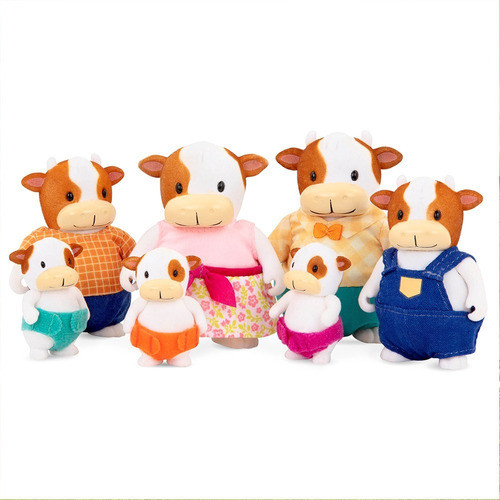 Lil Woodzeez 6579 Set Familia Numerosa De Vacas X7 Animales 1