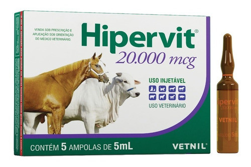 Hipervit 20.000 Mcg Vitamina B12 5 Ampolas - Envio Imediato 0