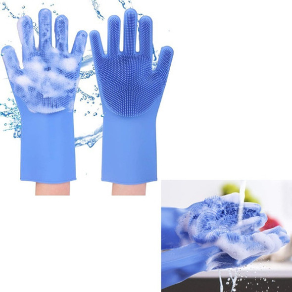Guantes Silicona Esponja Lavaplatos Mascota Cocina Limpieza 0