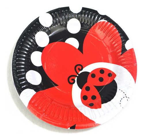 Platos Descartables Mariquita 23cm 0