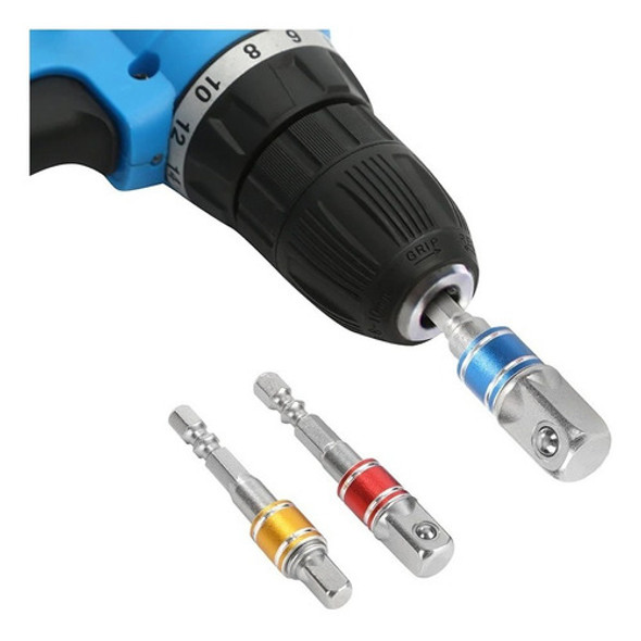 Adaptador De Dados Para Taladro Atornilladora 1/4, 3/8y 1/2¨ 0 Adaptador De Dados Para Taladro Atornilladora 1/4, 3/8y 1/2¨ 0