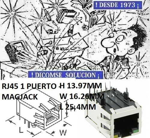 J1011f21pnl2 1 Port Rj45 Luz Magjack Connector Pasante Pulse 0
