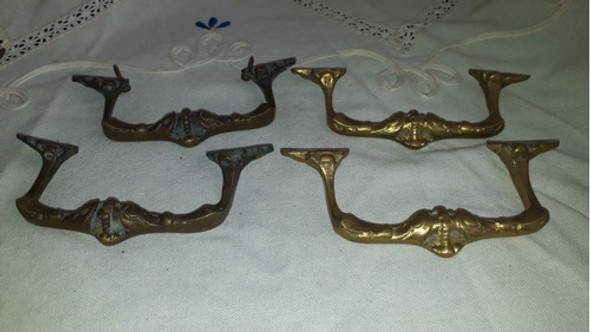 Antiguas Manijas De Bronce Tiradores Leer 1