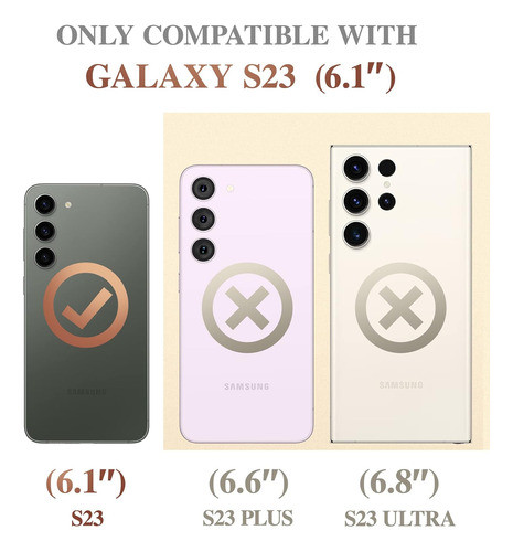 Funda Samsung Galaxy S23 Mármol Morado Y Protector Pantalla 1