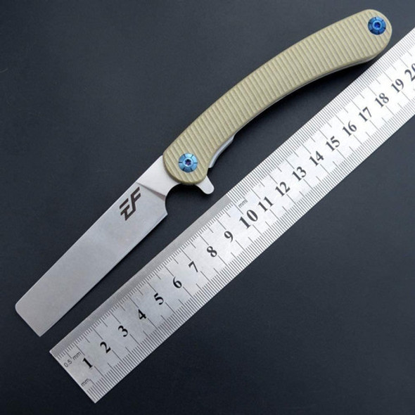 Cuchillo Plegable Hoja D2 Mango G10 Beige Herramienta Edc 1