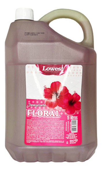 Desinfetante Floral 5 Litros - Lowest 0 Desinfetante Floral 5 Litros - Lowest 0