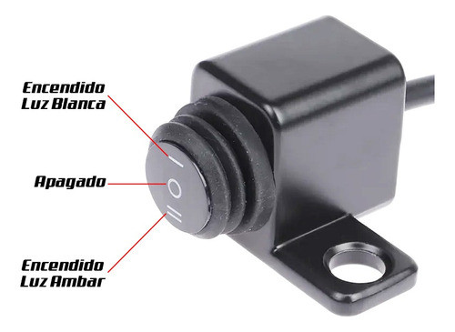 Switch Interruptor 3 Puntos Faros Led Doble Iluminación Moto 1
