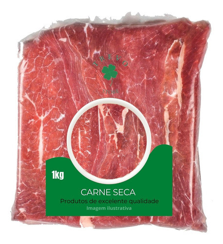 Carne Seca Peça Alta Qualidade Na Embalagem De 1kg 0