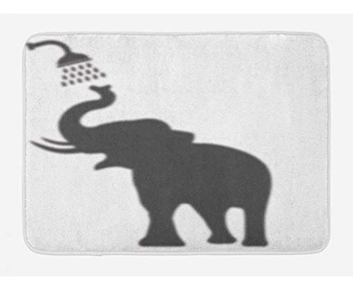 Alfombrilla De Baño De Elefante Por Ambesonne, Elefante Toma 0