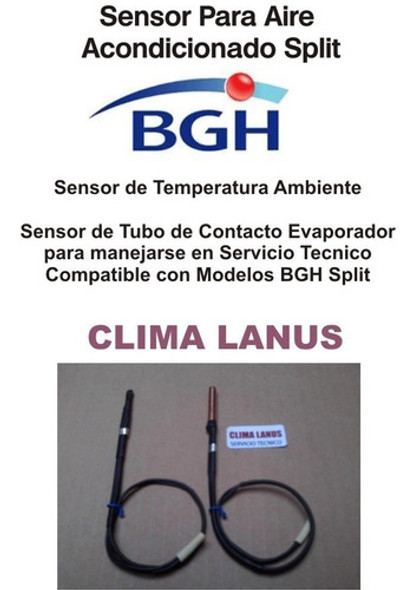 Sensor Temperatura Para Aire Acondicionado Bgh Split 2 Unid. 0