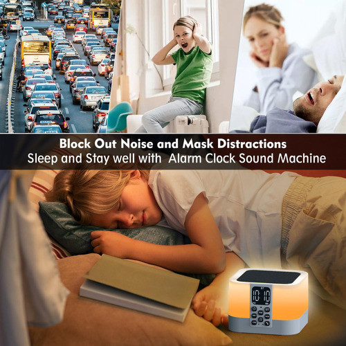 Reloj Despertador Con Altavoz Bluetooth De Luz Nocturna, Lam 1