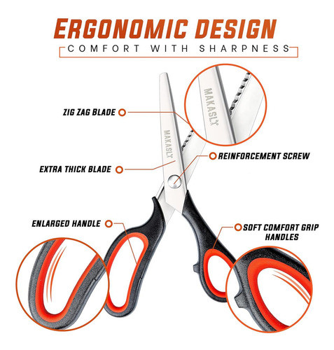 Tijeras Dentadas Makasla Para Tela, Tijeras Para Con Borde 1