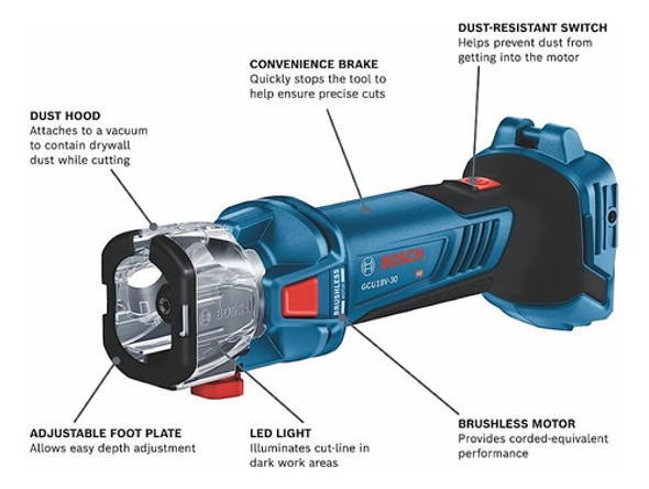 Bosch Gcu18v-30n 18v Herramienta De Corte Sin Escobillas (he 1