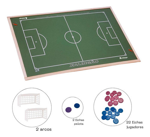Juego De Botones De Futbol + Cancha De Madera De 62x92cm 1