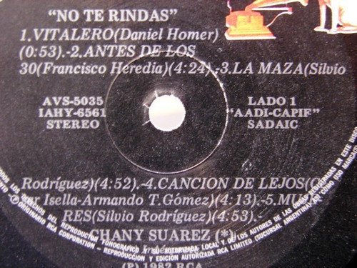 Chany Suarez - No Te Rindas - Lp Año 1982 1