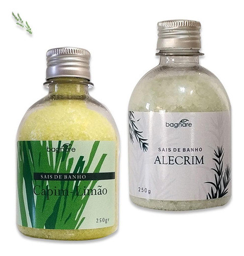 Kit 2 Sais Para Banho Hidro Relaxante Capim Limão Alecrim 0