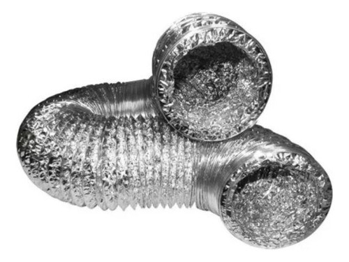 Ducto Flexible Metalizado 4 Pulgadas Aire Ventilacion X 2mts 1