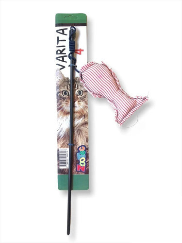 Varita Cañita Juguete Para Gato Con Pez De Tela Zootec N°4 0