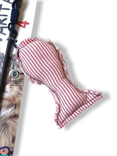 Varita Cañita Juguete Para Gato Con Pez De Tela Zootec N°4 1