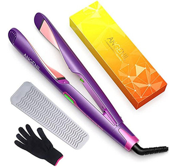 Angenil Plancha Para El Cabello Y Rizador 2 En 1 Plancha Riz 0