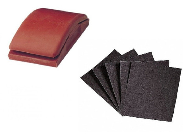 Taco Lijar Goma Tortuga + 20 Lijas (80-400) Pack Lijado P129 1