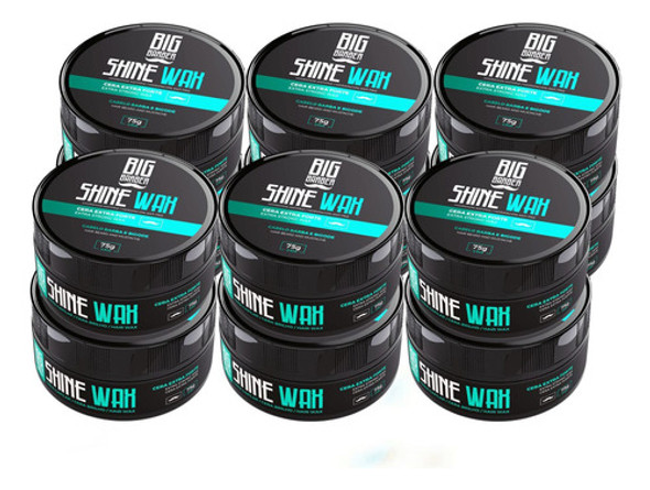 Cera Modeladora Shine Wax Big Barber 75g Transparente 12 Und 0