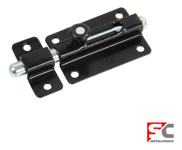 Pasador Traba A Resorte Negro / 58x40mm / 4 Unidades / Sc 1