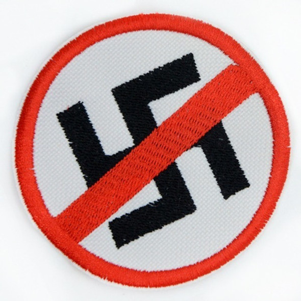 Parche Bordado Anti Nazi Prohibido No Ejercito Army Paz 0