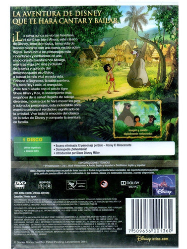 El Libro De La Selva (1967) - Dvd Nuevo Orig Cerrado - Mcbmi 1