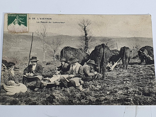 Antigua Postal Francesa Circulada-l' Aveyron-121 0