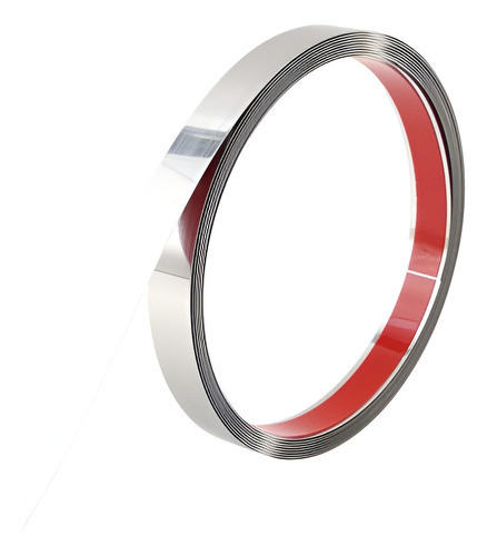 Moldura Plana Acero Inox Plateado Espejo 4cm X 5m 0