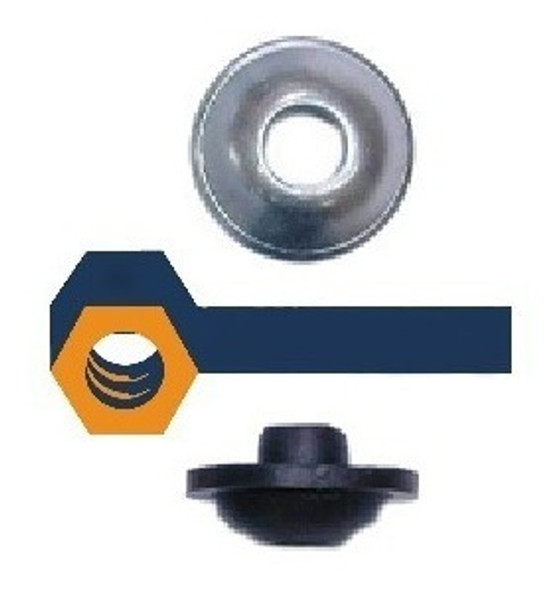 Gancho Jota Techo 1/4x70 Mm Tuerca Arandela Goma Chapa X50un 1