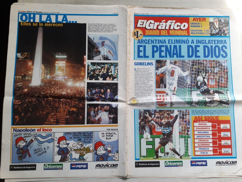Revista El Gráfico Diario Del Mundial Nº 30 Julio 1998 - Arg 0