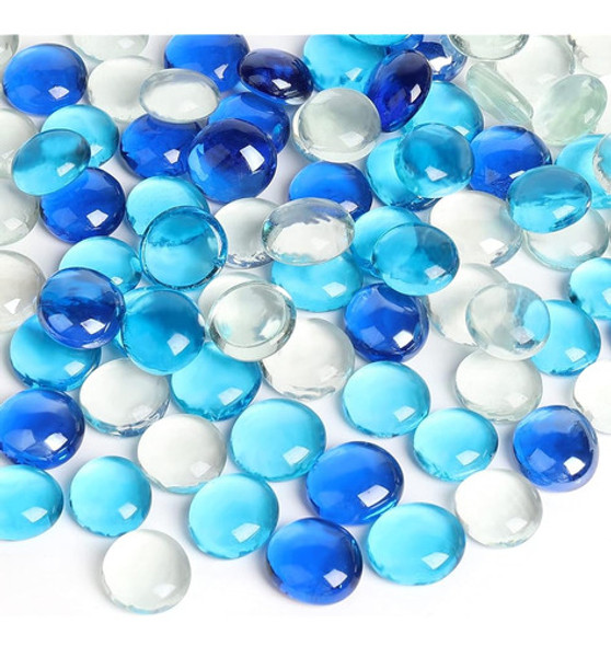Futureplusx Mármoles De Vidrio Plano 5lb, 500pcs Premium Blu 0