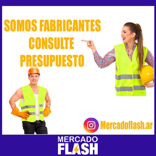 Chaleco Tela Alta Visibilidad Epp Vtv Profesional Imprimible 1