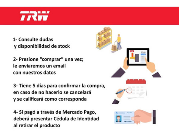 Patin Freno Volkswagen Amarok 2.0 16v. 2010/ Juego. 1