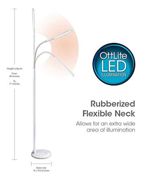 Lámpara De Pie Led Flexible Con Luz Natural De Ottlite - Ide 1 Lámpara De Pie Led Flexible Con Luz Natural De Ottlite - Ide 1