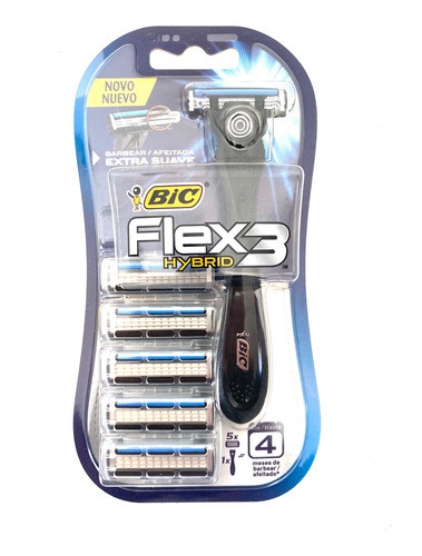 Pack X 6 Unid. Maquina  Flex 3 Hyb 1 Un Bic Hojas Y Maquina 0