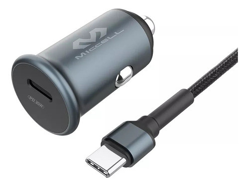 Cargador De Auto Con Salida Pd Usb-c (20w) + Cable Tipo-c 0