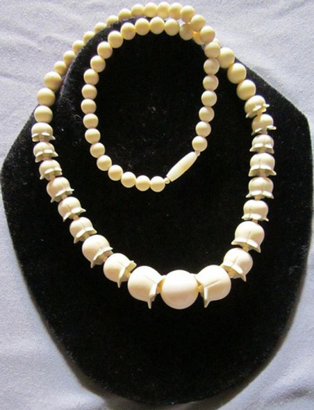 Muy Bonito Collar De Galalite Antiguo Periodo Art Deco 0