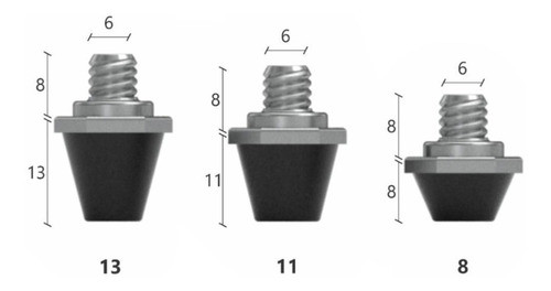 Tapones De Plástico Para Botines Rosca Gruesa X 24 U 1