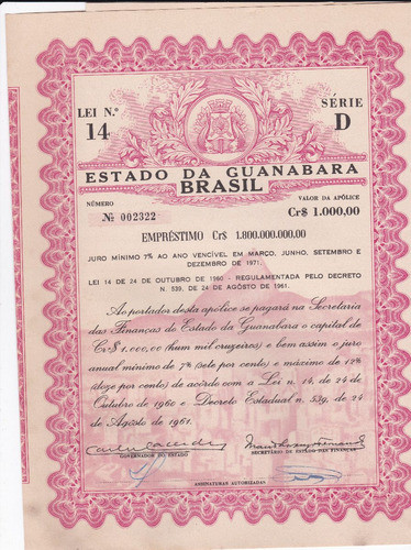 Apolice Do Esado Da Guanabara 2322 - 1961 0