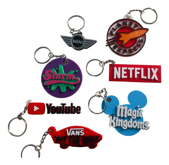 Llaveros Empresariales Personalizado Merchandising 3d X100un 1