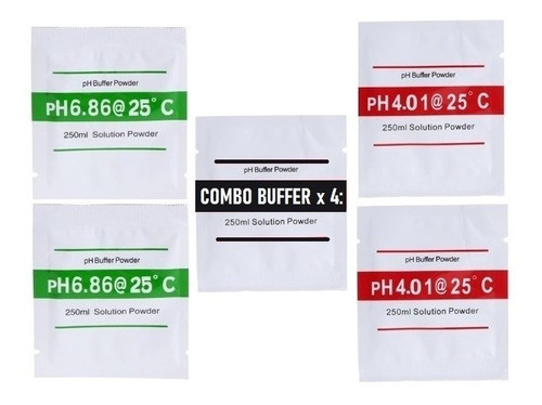 Combo Buffer Calibrar Phmetro 4 Sobres Ph 4.01 & 6.86 (2c/u) 1