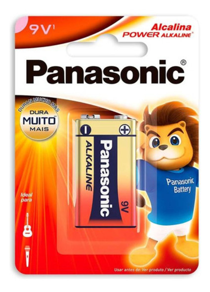 Kit 4 Baterias Alcalinas 9v Volts Zinco Retangular Panasonic 1